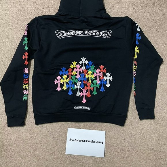 Chrome Hearts Multi Color Cross Cemetery Zip Up Hoodie - Picture 3 of 9